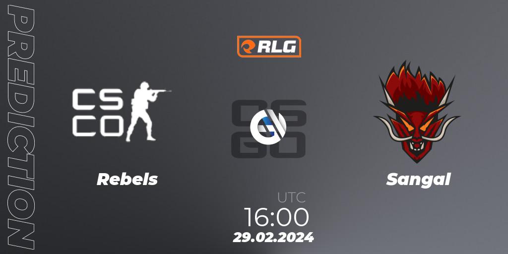 Rebels Gaming vs Sangal: Match Prediction. 29.02.24, CS2 (CS:GO), RES European Series #1