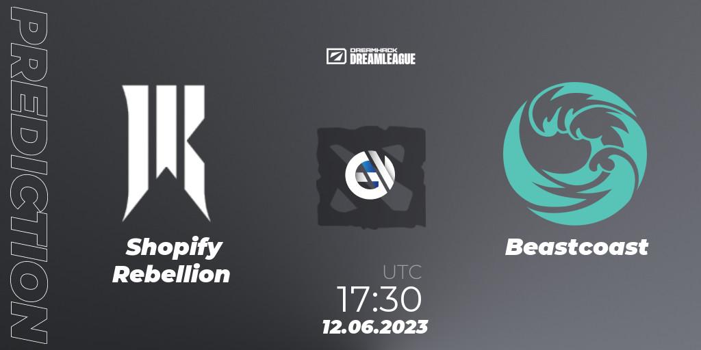 Shopify Rebellion vs Beastcoast: Match Prediction. 12.06.23, Dota 2, DreamLeague Season 20 - Group Stage 1