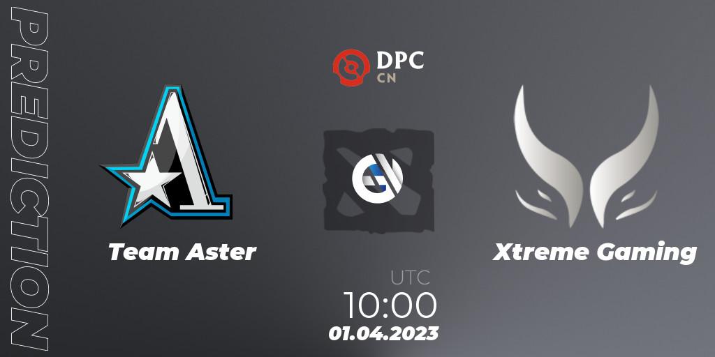 Team Aster vs Xtreme Gaming: Match Prediction. 01.04.23, Dota 2, DPC 2023 Tour 2: China Division I (Upper)