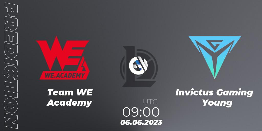 Team WE Academy vs Invictus Gaming Young: Match Prediction. 06.06.23, LoL, LDL 2023 - Regular Season - Stage 2 Playoffs