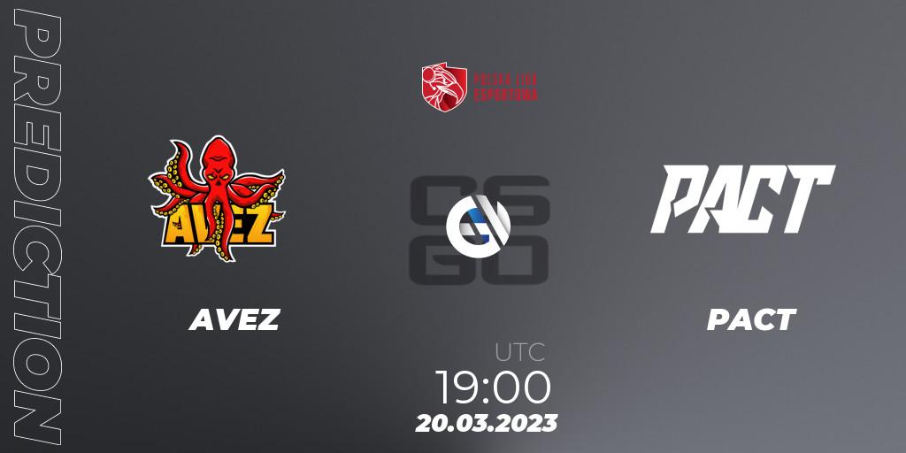 AVEZ vs PACT: Match Prediction. 20.03.23, CS2 (CS:GO), Polska Liga Esportowa 2023: Split #1