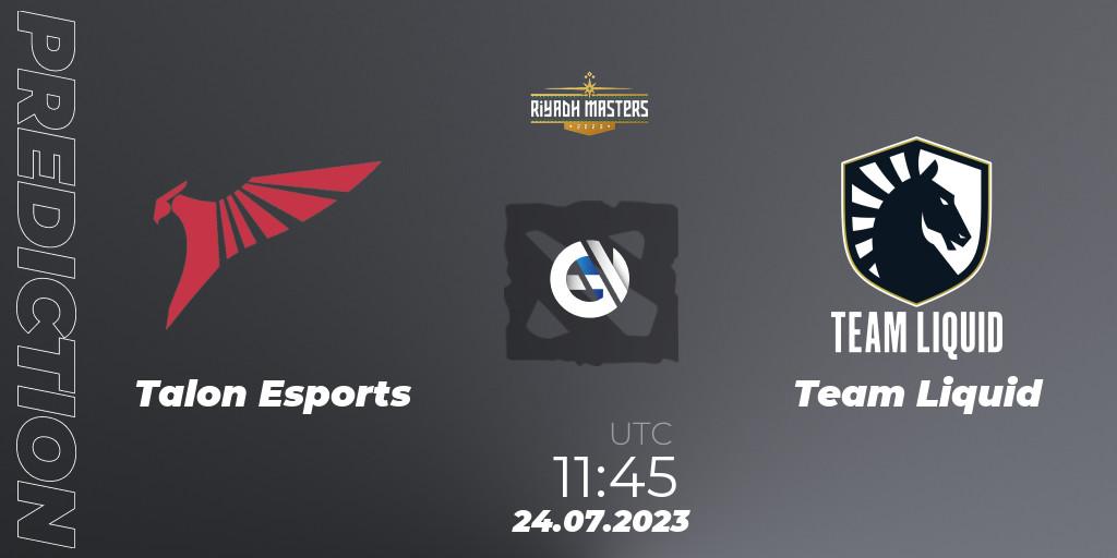 Talon Esports vs Team Liquid: Match Prediction. 24.07.23, Dota 2, Riyadh Masters 2023 - Group Stage