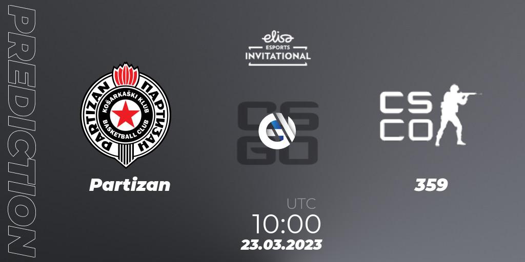Partizan vs 359: Match Prediction. 23.03.23, CS2 (CS:GO), Elisa Invitational Spring 2023 Contenders
