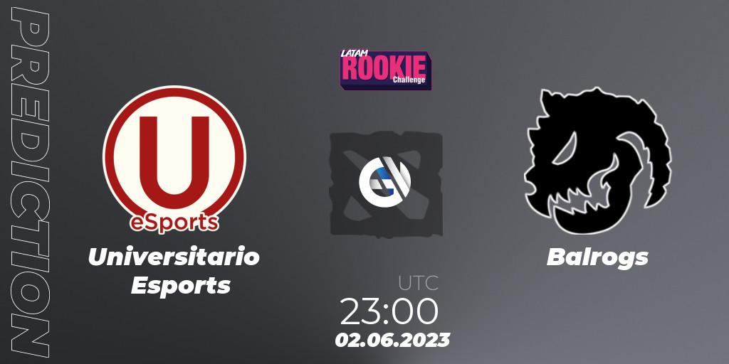 Universitario Esports vs Balrogs: Match Prediction. 02.06.23, Dota 2, LATAM Rookie Challenge 6