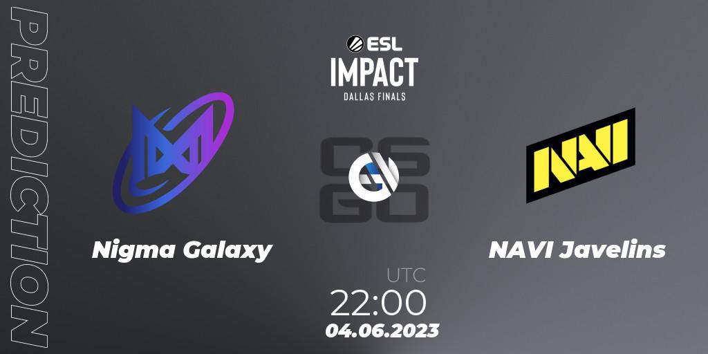 Nigma Galaxy vs NAVI Javelins: Match Prediction. 04.06.23, CS2 (CS:GO), ESL Impact League Season 3
