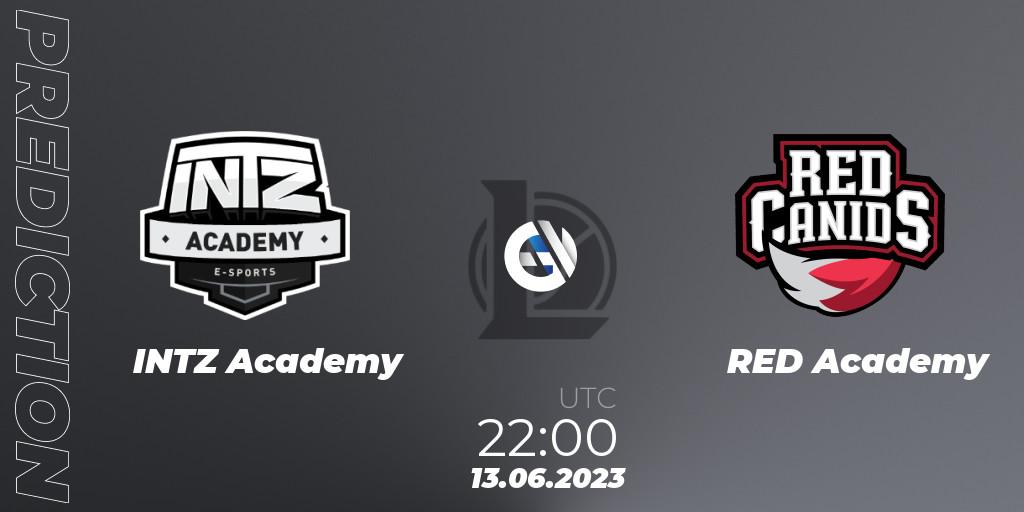 INTZ Academy vs RED Academy: Match Prediction. 13.06.23, LoL, CBLOL Academy Split 2 2023 - Group Stage