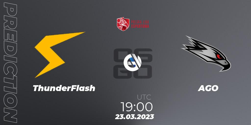 ThunderFlash vs AGO: Match Prediction. 24.03.23, CS2 (CS:GO), Polska Liga Esportowa 2023: Split #1