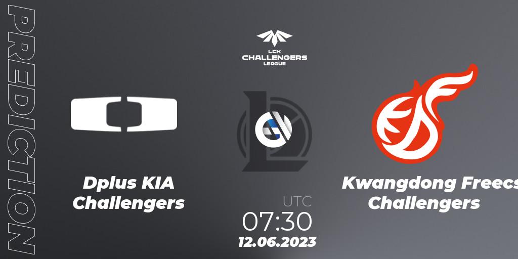 Dplus KIA Challengers vs Kwangdong Freecs Challengers: Match Prediction. 12.06.23, LoL, LCK Challengers League 2023 Summer - Group Stage