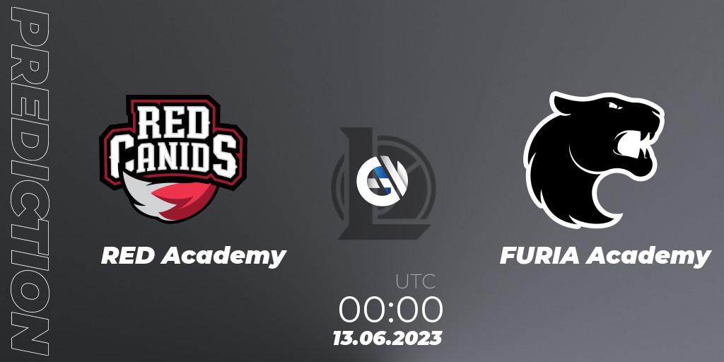 RED Academy vs FURIA Academy: Match Prediction. 13.06.23, LoL, CBLOL Academy Split 2 2023 - Group Stage