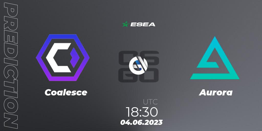 Coalesce vs Aurora: Match Prediction. 04.06.23, CS2 (CS:GO), ESEA Advanced Season 45 Europe