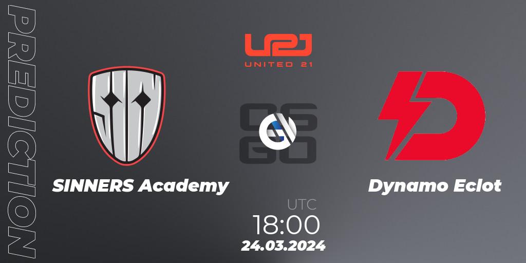 SINNERS Academy vs Dynamo Eclot: Match Prediction. 24.03.24, CS2 (CS:GO), United21 Season 12: Division 2