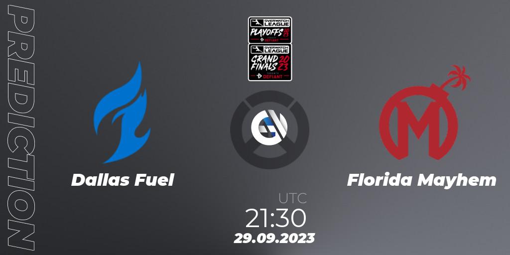 Dallas Fuel vs Florida Mayhem: Match Prediction. 29.09.23, Overwatch, Overwatch League 2023 - Playoffs