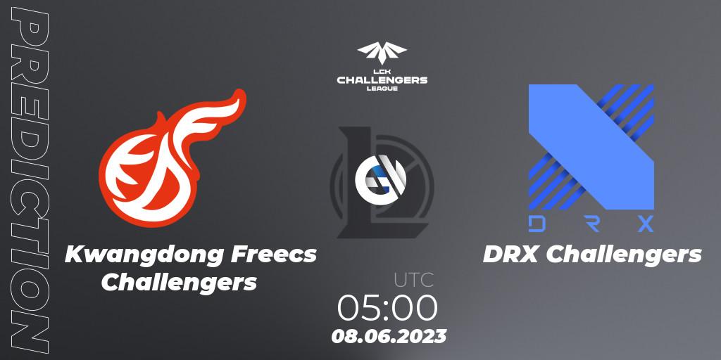 Kwangdong Freecs Challengers vs DRX Challengers: Match Prediction. 08.06.23, LoL, LCK Challengers League 2023 Summer - Group Stage