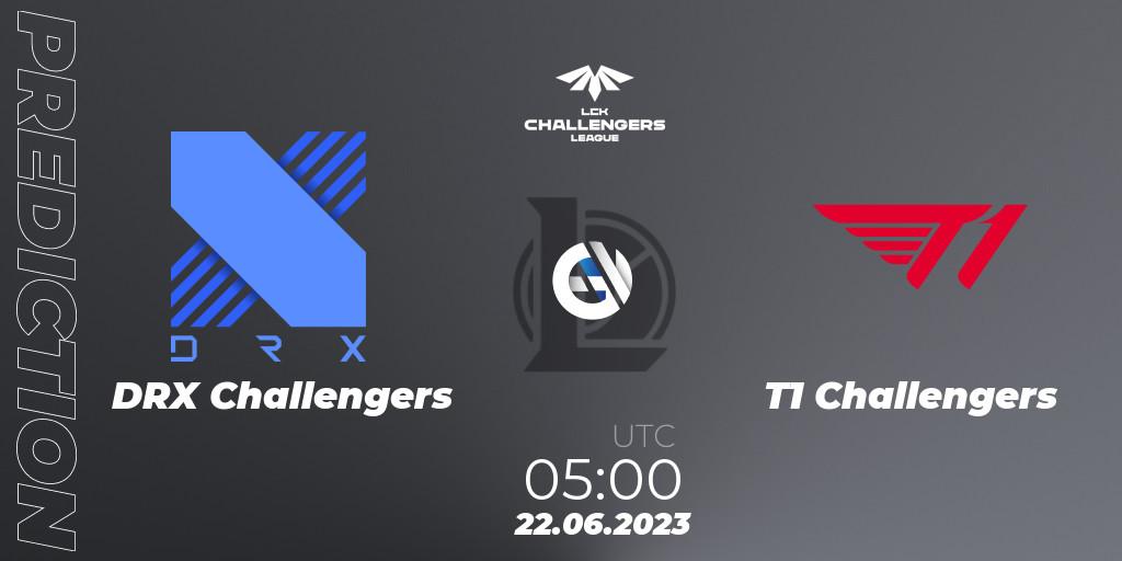 DRX Challengers vs T1 Challengers: Match Prediction. 22.06.23, LoL, LCK Challengers League 2023 Summer - Group Stage