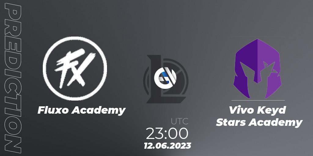 Fluxo Academy vs Vivo Keyd Stars Academy: Match Prediction. 12.06.23, LoL, CBLOL Academy Split 2 2023 - Group Stage