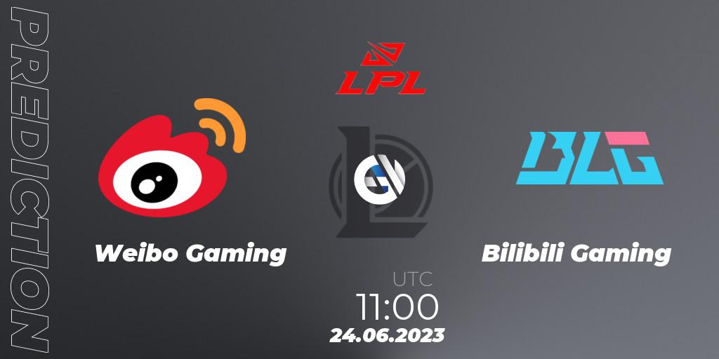 Weibo Gaming vs Bilibili Gaming: Match Prediction. 24.06.23, LoL, LPL Summer 2023 Regular Season