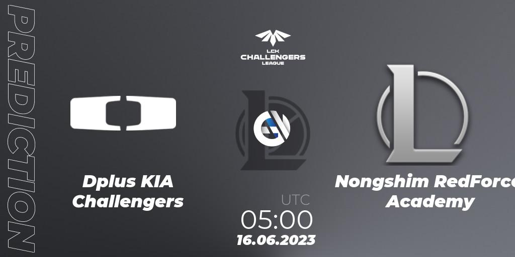 Dplus KIA Challengers vs Nongshim RedForce Academy: Match Prediction. 16.06.23, LoL, LCK Challengers League 2023 Summer - Group Stage