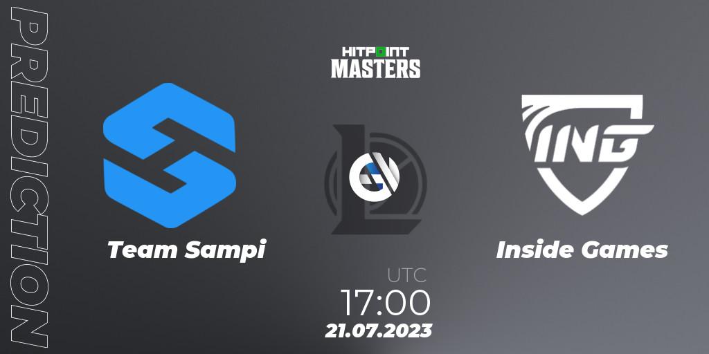 Team Sampi vs Inside Games: Match Prediction. 21.07.23, LoL, Hitpoint Masters Summer 2023 - Group Stage