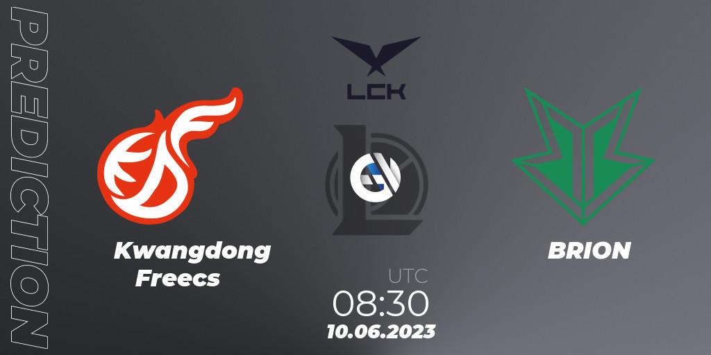 Kwangdong Freecs vs BRION: Match Prediction. 10.06.23, LoL, LCK Summer 2023 Regular Season