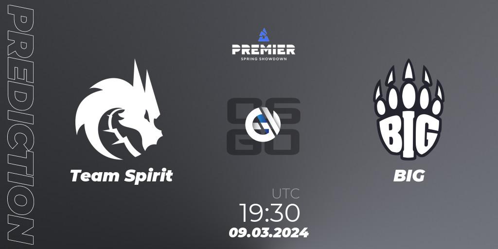 Team Spirit vs BIG: Match Prediction. 09.03.24, CS2 (CS:GO), BLAST Premier: Spring Showdown 2024