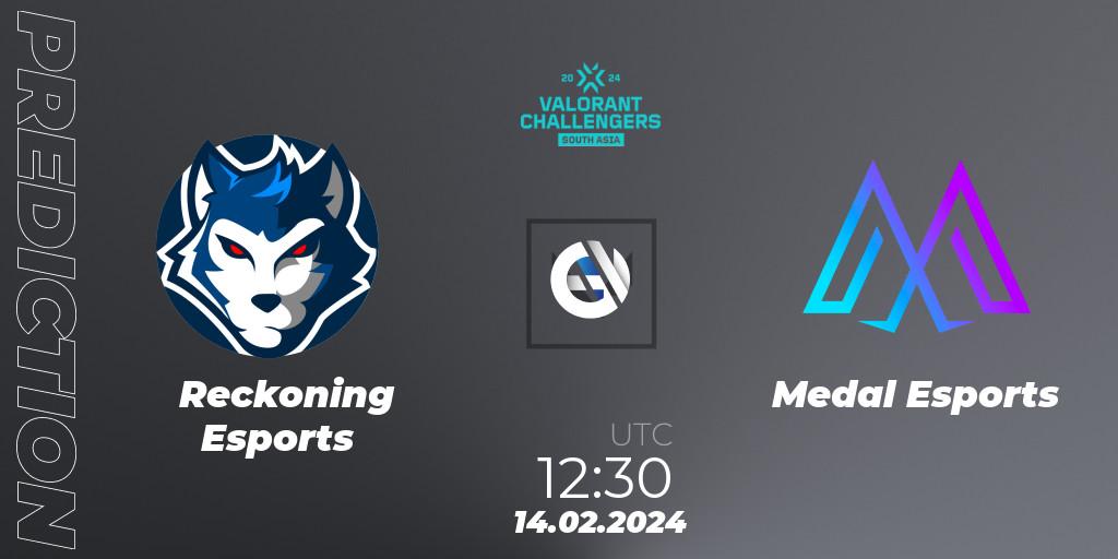 Reckoning Esports vs Medal Esports: Match Prediction. 14.02.24, VALORANT, VALORANT Challengers 2024: South Asia Split 1 - Cup 1