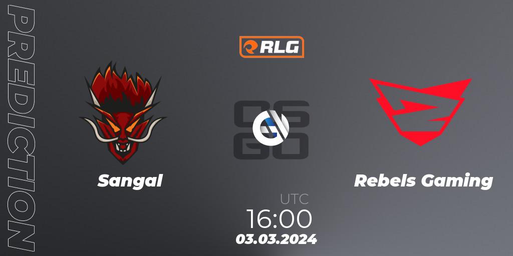 Sangal vs Rebels Gaming: Match Prediction. 03.03.24, CS2 (CS:GO), RES European Series #1