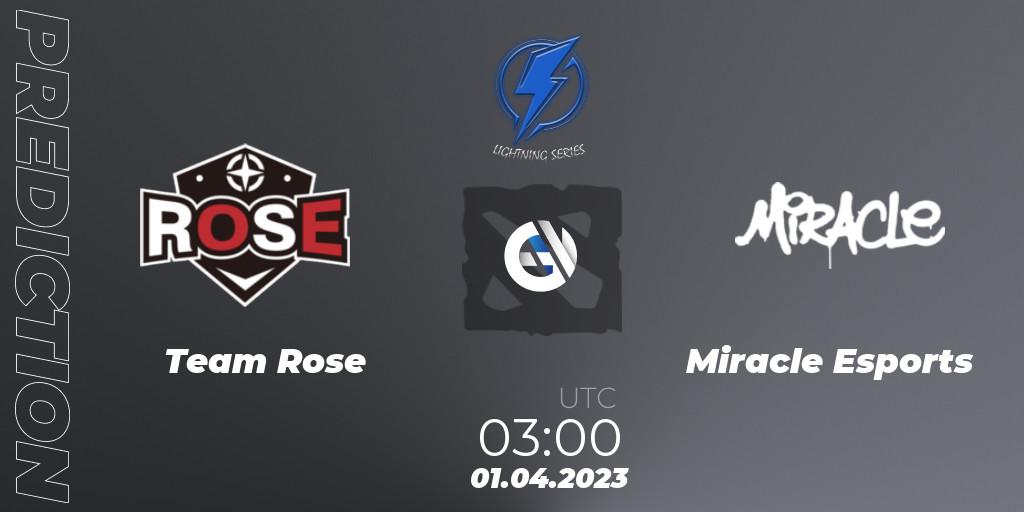 Team Rose vs Miracle Esports: Match Prediction. 01.04.23, Dota 2, Lightning Series