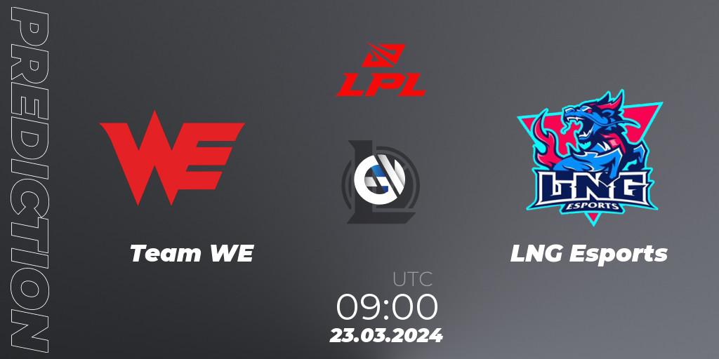 Team WE vs LNG Esports: Match Prediction. 23.03.24, LoL, LPL Spring 2024 - Group Stage