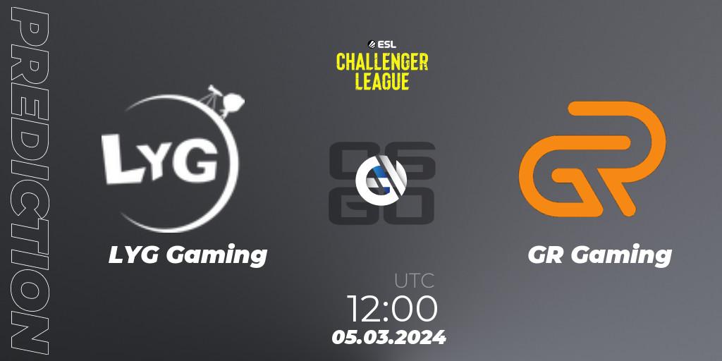LYG Gaming vs GR Gaming: Match Prediction. 05.03.24, CS2 (CS:GO), ESL Challenger League Season 47: Asia