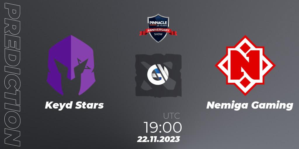 Keyd Stars vs Nemiga Gaming: Match Prediction. 23.11.23, Dota 2, Pinnacle - 25 Year Anniversary Show