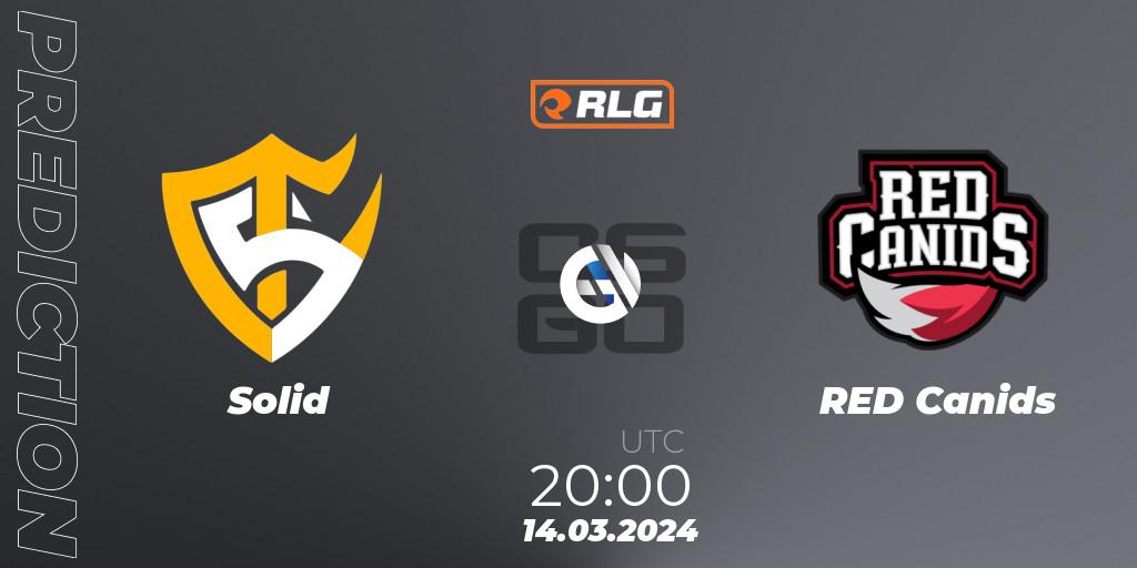 Solid vs RED Canids: Match Prediction. 14.03.24, CS2 (CS:GO), RES Latin American Series #2
