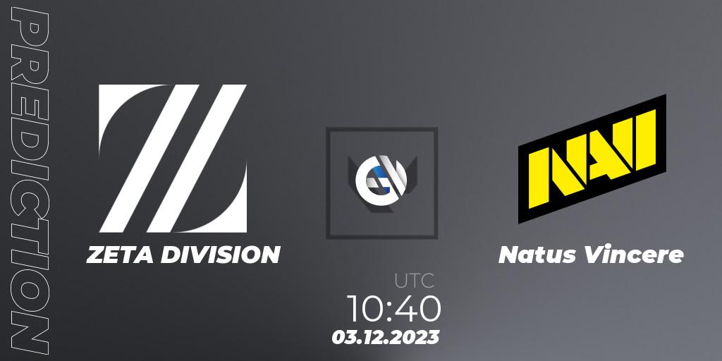 ZETA DIVISION vs Natus Vincere: Match Prediction. 03.12.23, VALORANT, Riot Games ONE PRO INVITATIONAL 2023