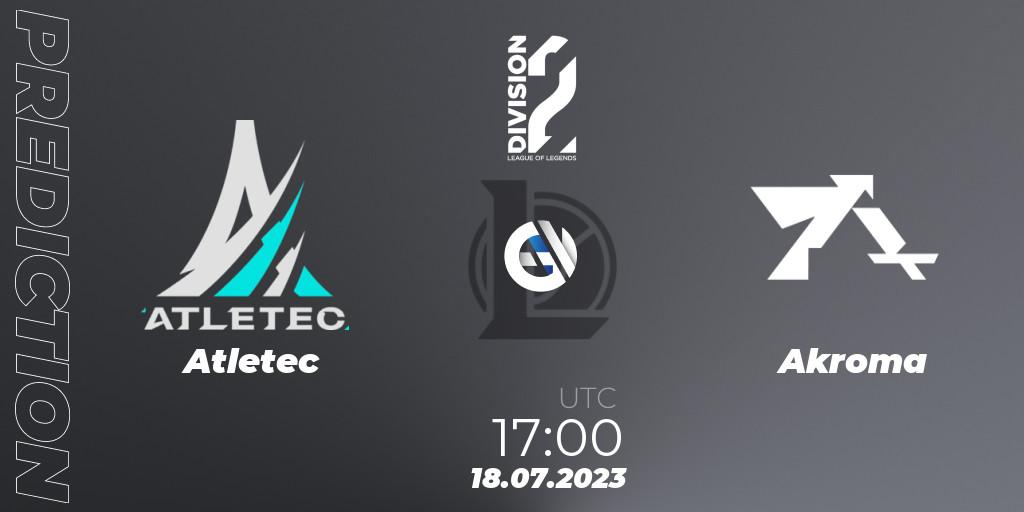 Atletec vs Akroma: Match Prediction. 18.07.23, LoL, LFL Division 2 Summer 2023 - Group Stage
