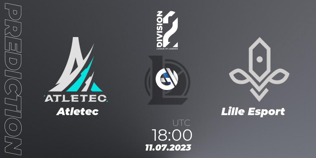 Atletec vs Lille Esport: Match Prediction. 11.07.23, LoL, LFL Division 2 Summer 2023 - Group Stage