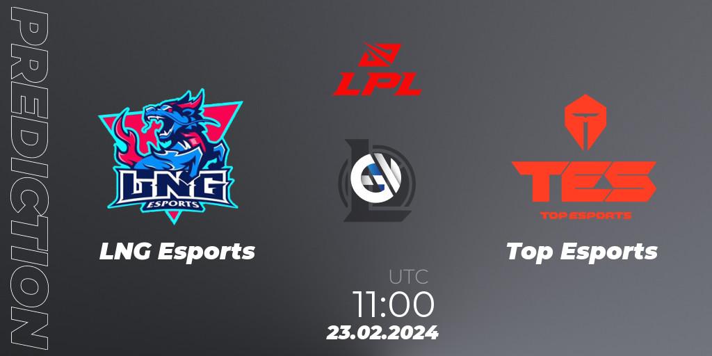 LNG Esports vs Top Esports: Match Prediction. 23.02.24, LoL, LPL Spring 2024 - Group Stage