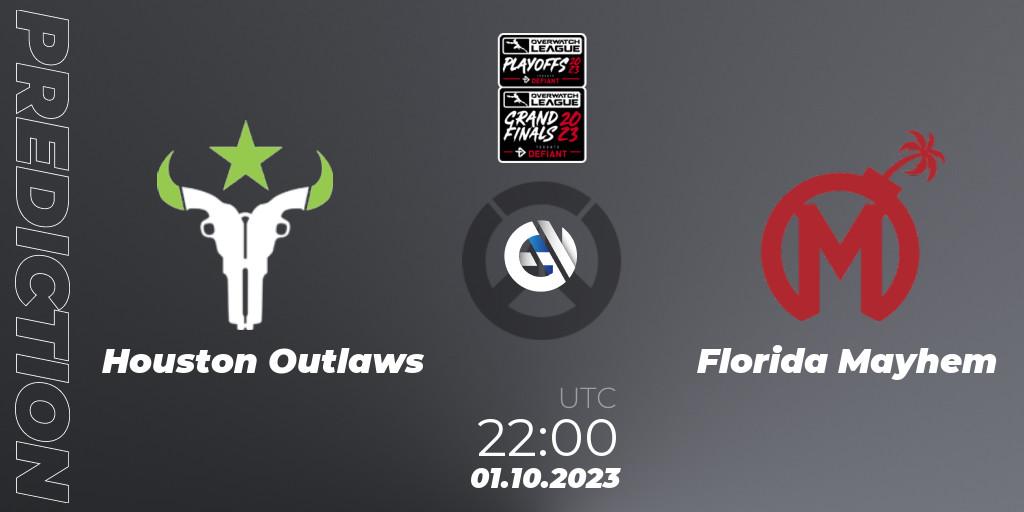 Houston Outlaws vs Florida Mayhem: Match Prediction. 01.10.23, Overwatch, Overwatch League 2023 - Playoffs