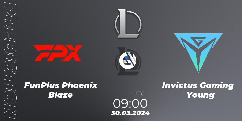 FunPlus Phoenix Blaze vs Invictus Gaming Young: Match Prediction. 30.03.24, LoL, LDL 2024 - Stage 1