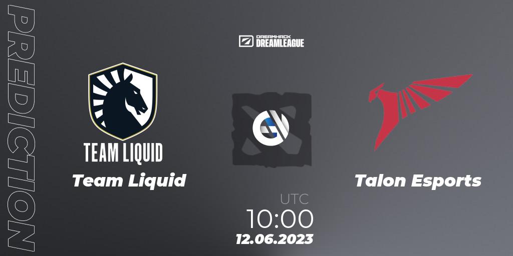 Team Liquid vs Talon Esports: Match Prediction. 12.06.23, Dota 2, DreamLeague Season 20 - Group Stage 1