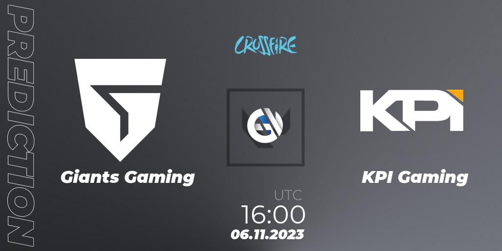 Giants Gaming vs KPI Gaming: Match Prediction. 06.11.23, VALORANT, LVP - Crossfire Cup 2023