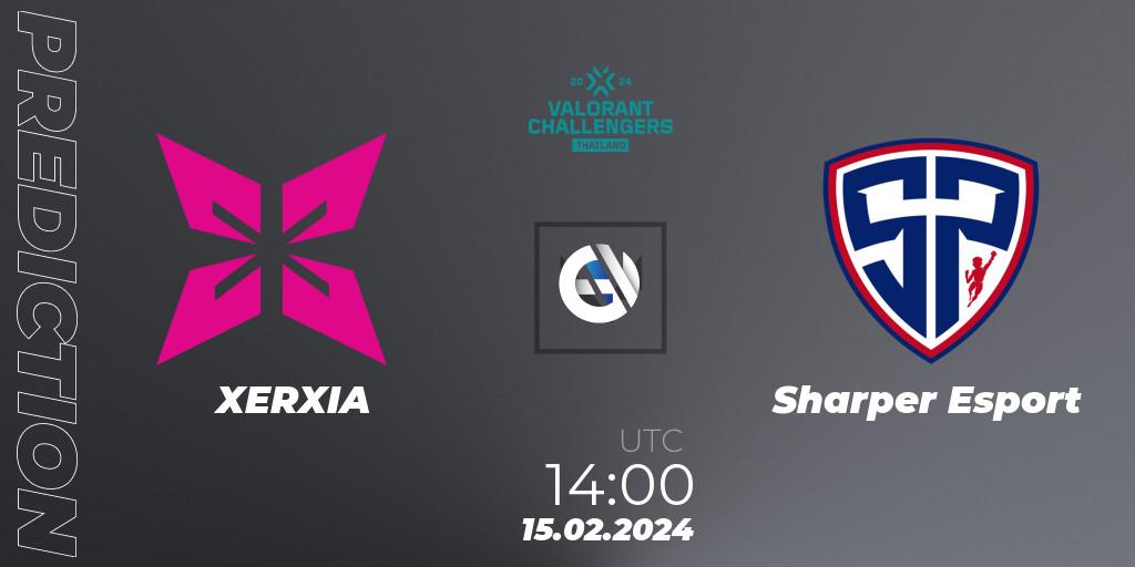 XERXIA vs Sharper Esport: Match Prediction. 15.02.24, VALORANT, VALORANT Challengers Thailand 2024: Split 1