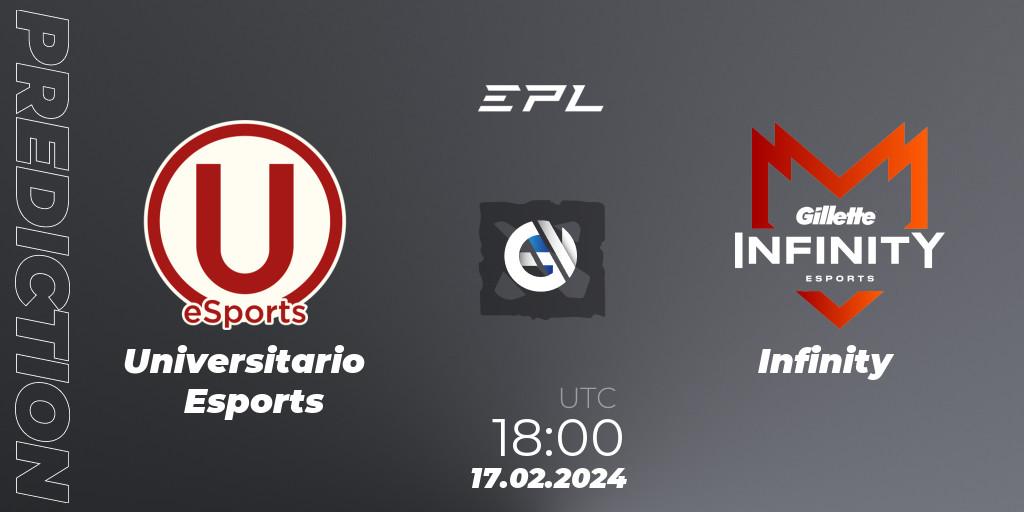 Universitario Esports vs Infinity: Match Prediction. 17.02.24, Dota 2, European Pro League World Series America Season 9