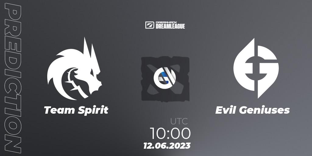Team Spirit vs Evil Geniuses: Match Prediction. 12.06.23, Dota 2, DreamLeague Season 20 - Group Stage 1