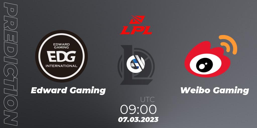 Edward Gaming vs Weibo Gaming: Match Prediction. 07.03.23, LoL, LPL Spring 2023 - Group Stage
