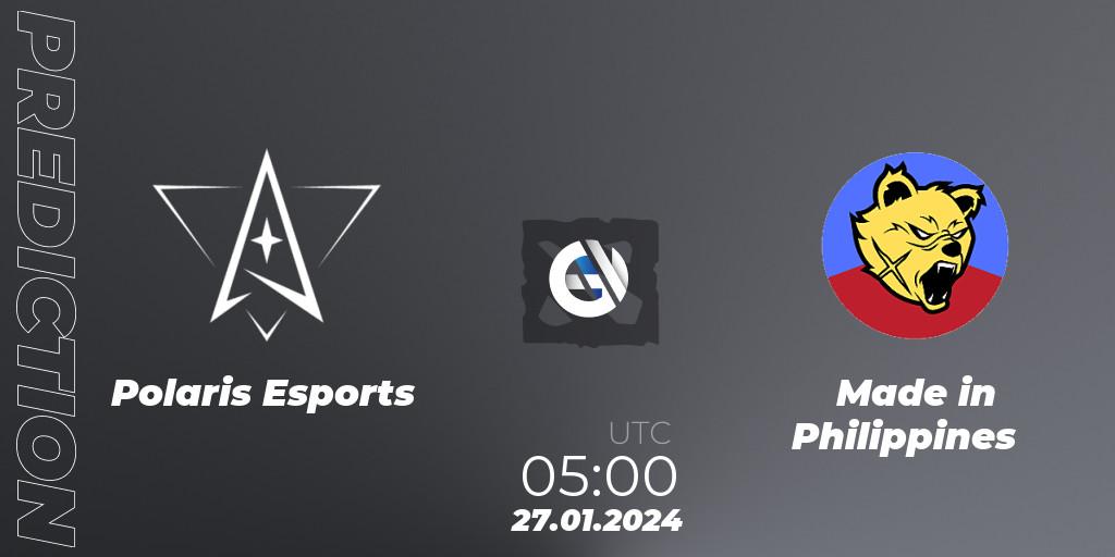 Polaris Esports vs Made in Philippines: Match Prediction. 29.01.24, Dota 2, New Year Cup 2024