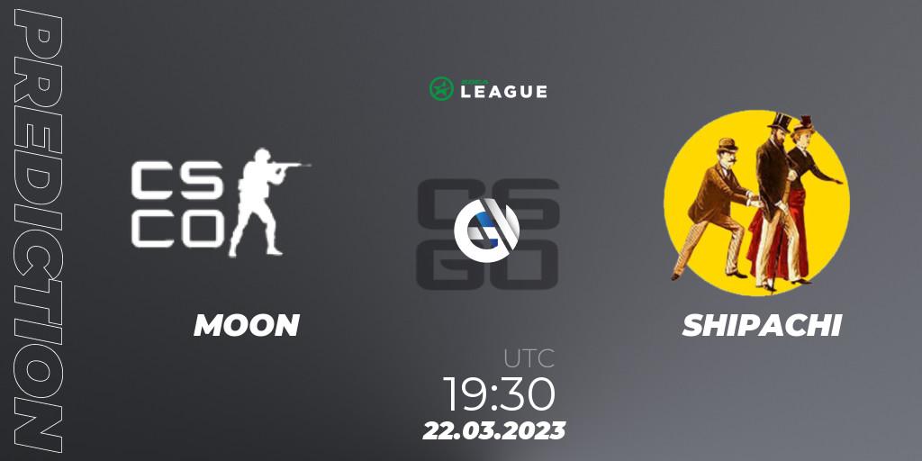 MOON vs SHIPACHI: Match Prediction. 22.03.23, CS2 (CS:GO), ESEA Season 44: Main Division - Europe