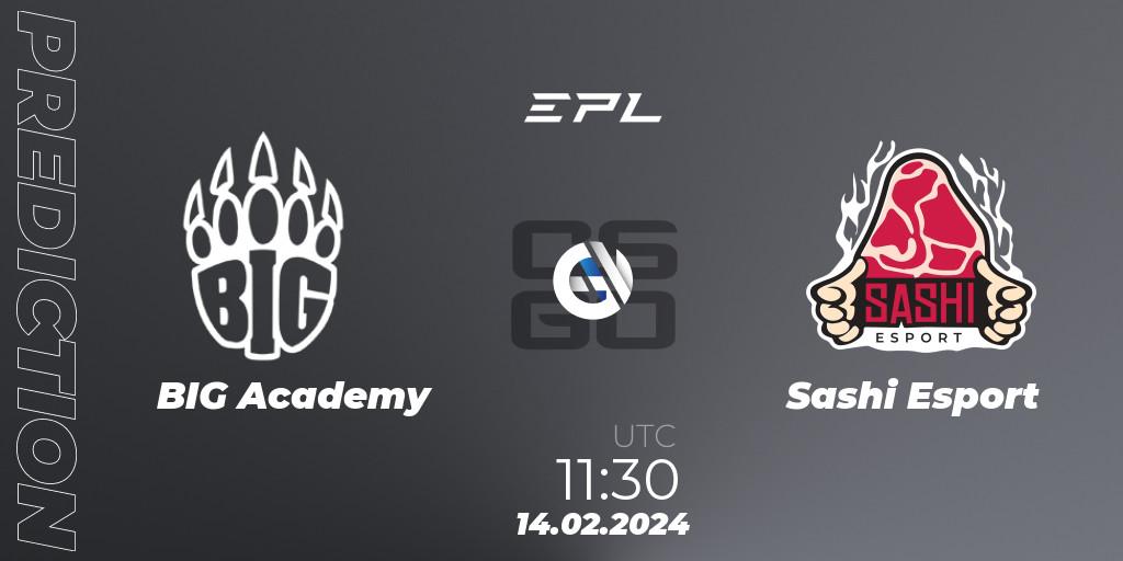 BIG Academy vs Sashi Esport: Match Prediction. 14.02.24, CS2 (CS:GO), European Pro League Season 15: Division 2