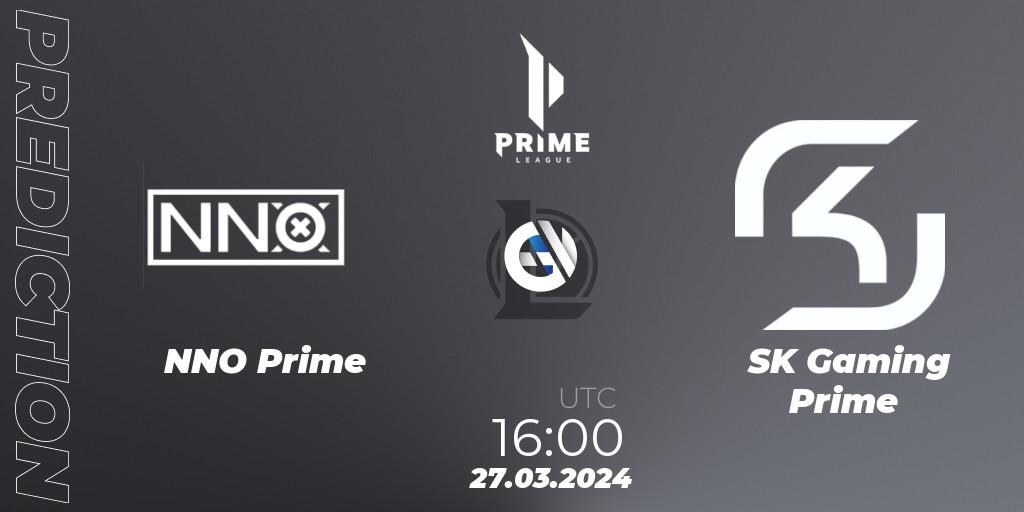 NNO Prime vs SK Gaming Prime: Match Prediction. 27.03.24, LoL, Prime League 2024 Spring 1st Division Playoffs