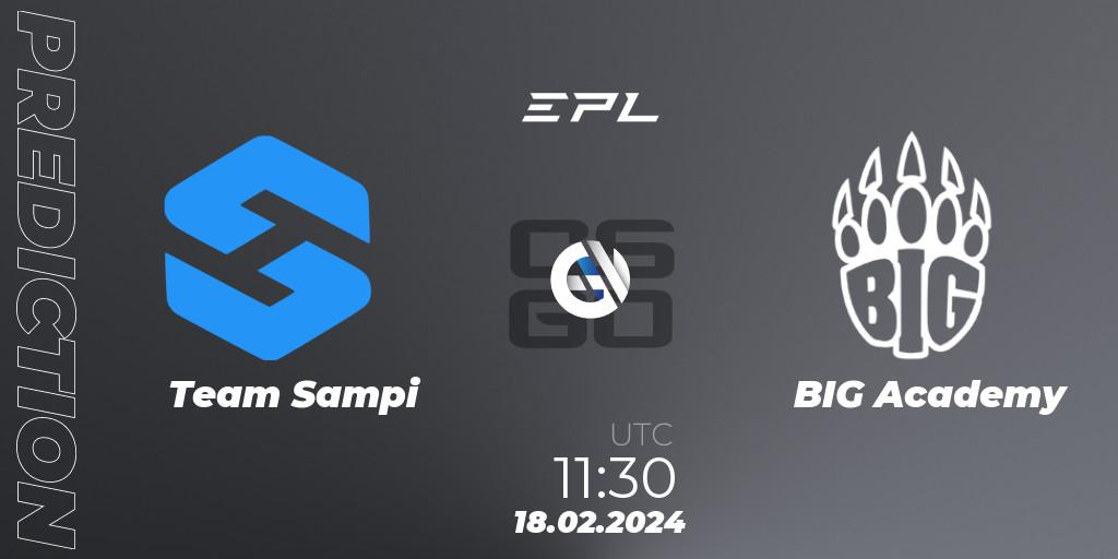 Team Sampi vs BIG Academy: Match Prediction. 18.02.24, CS2 (CS:GO), European Pro League Season 15: Division 2