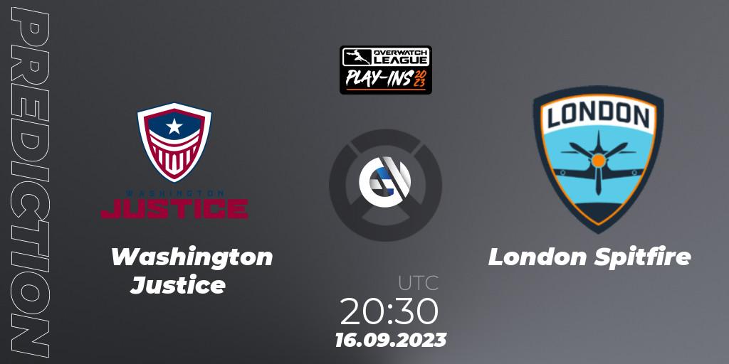 Washington Justice vs London Spitfire: Match Prediction. 16.09.23, Overwatch, Overwatch League 2023 - Play-Ins